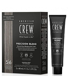 American Crew Precision Blend - Камуфляж для седых волос, Средний пепельный 5/6, 3*40 мл